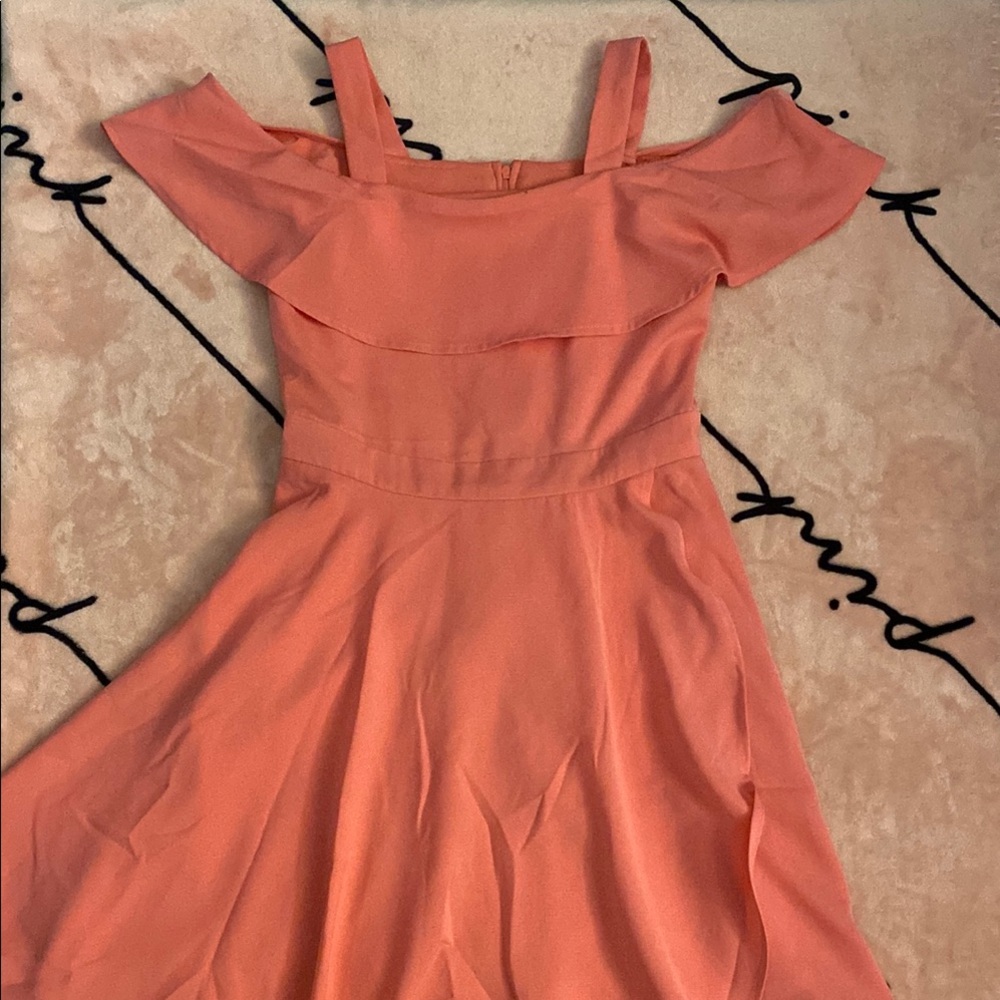 GB Girls Strapless Coral Dress